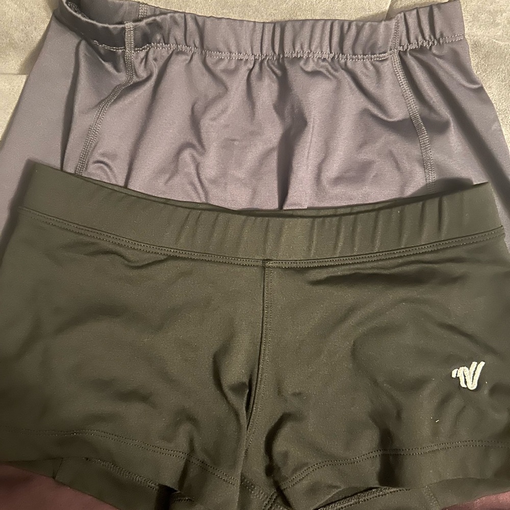 Black and grey cheer shorties